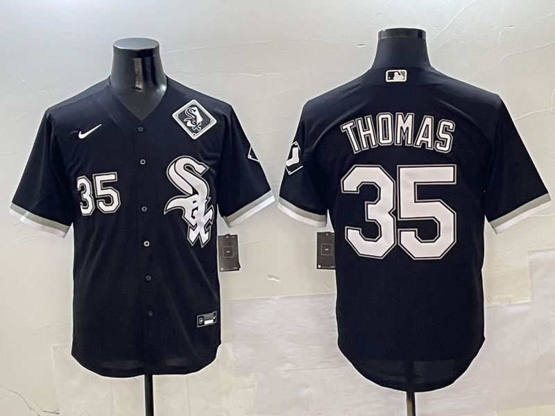 Men Chicago White Sox #35 Thomas Black Game 2025 Nike MLB Jersey style 3->houston astros->MLB Jersey